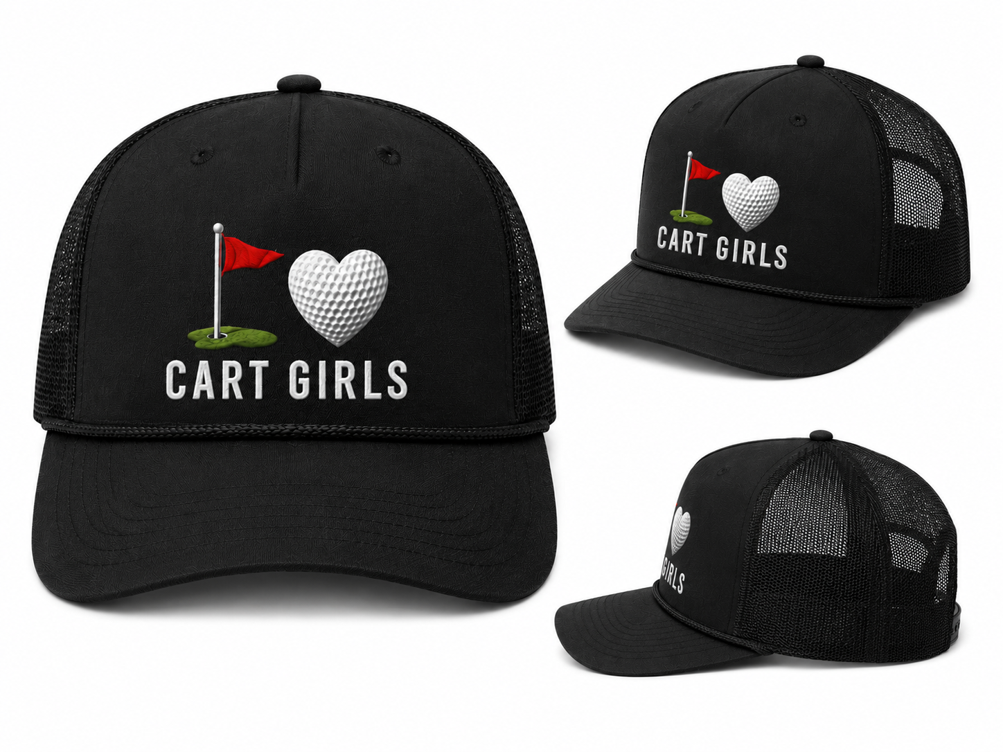 I ❤️ Cart Girls | Richardson Golf Rope Hat I Standard DTF