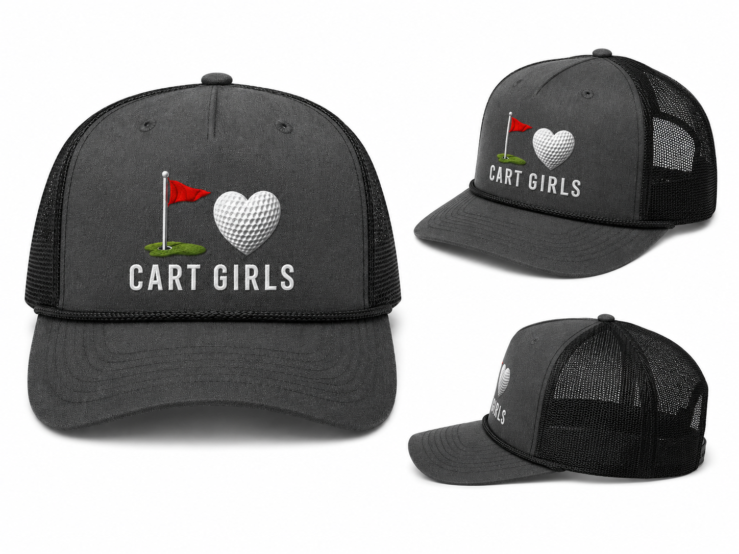 I ❤️ Cart Girls | Richardson Golf Rope Hat I Standard DTF