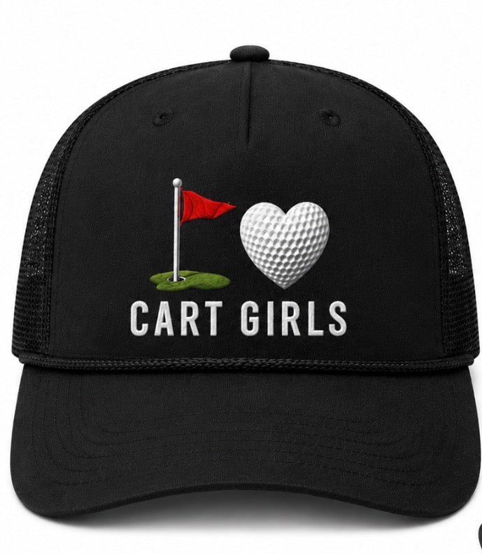 I ❤️ Cart Girls | Richardson Golf Rope Hat I Standard DTF